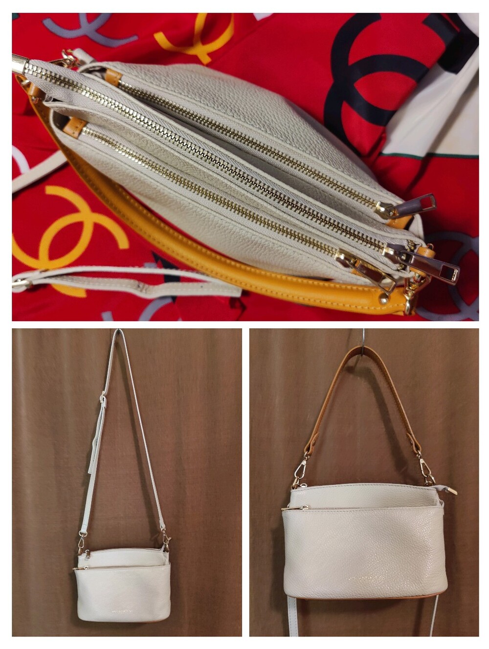 DIVINA FIRENZE Lilla Crossbody Leather With Two Handles